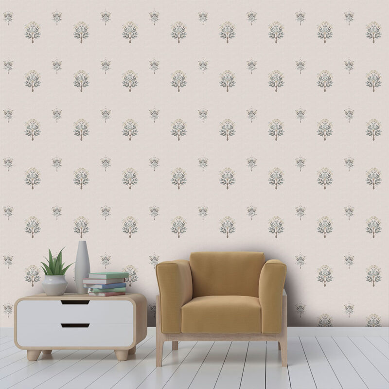 Amara elegant Mughal motif wallpaper from Kalaakashi’s heritage collection