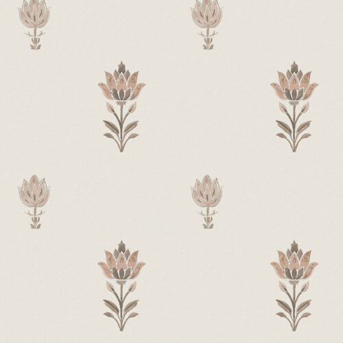 Arz earthy Mughal wallpaper design with natural elegance by Kalaakashi
