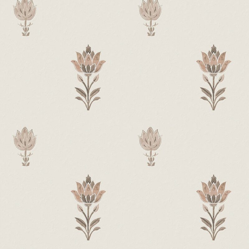 Arz earthy Mughal wallpaper design with natural elegance by Kalaakashi