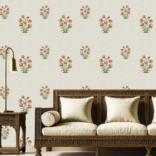 Gulbagh floral Mughal wallpaper inspired by Indian royal gardens