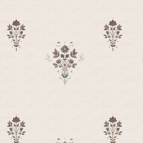 Kohinoor royal jewel-inspired Mughal wallpaper by Kalaakashi