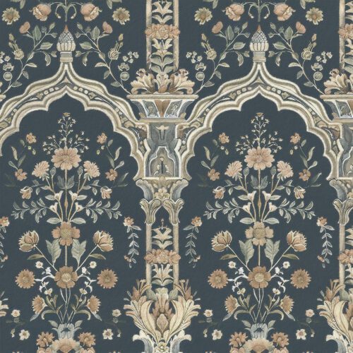 Rajmahal Mughal palace-inspired wallpaper by Kalaakashi